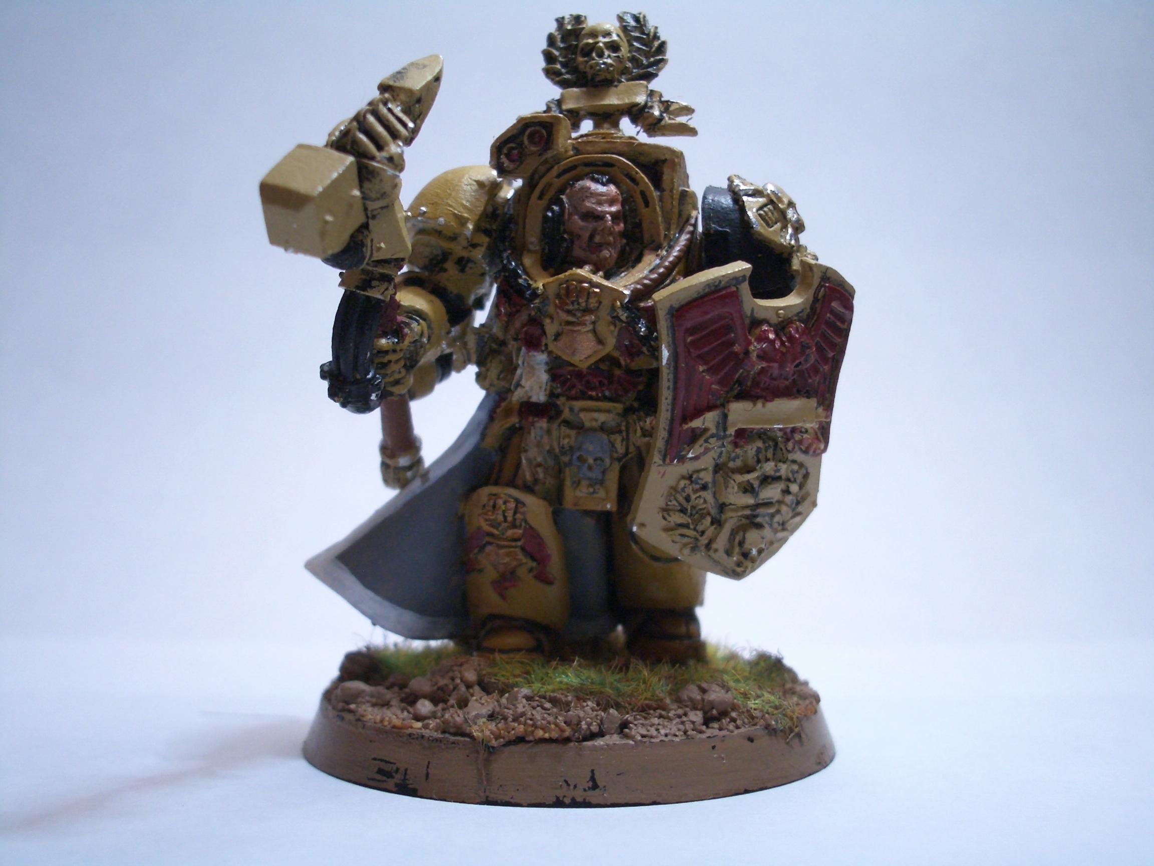 Captain Lysander, Dorn, Imperial Fists, Warhammer 40,000, Work In Progress, Yellow Space Marines