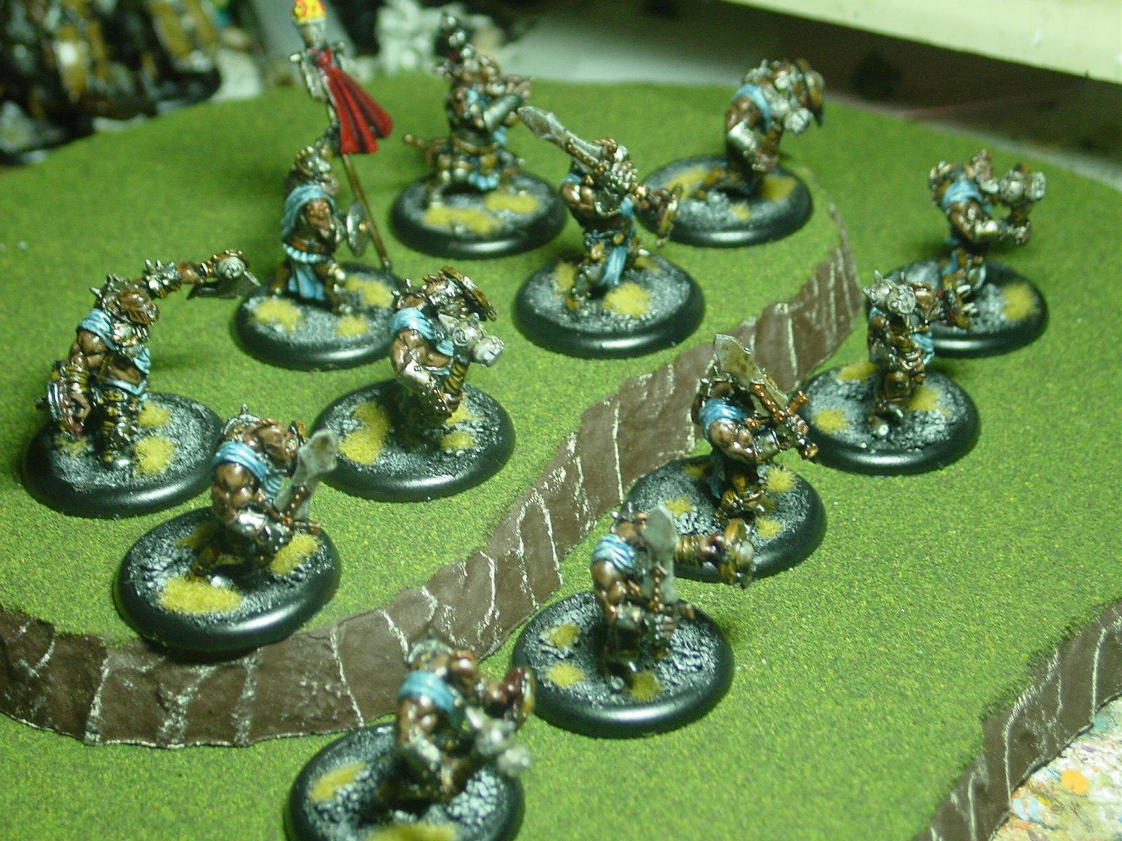 Hordes, Trollbloods, Kriel Warriors, Standard and Piper