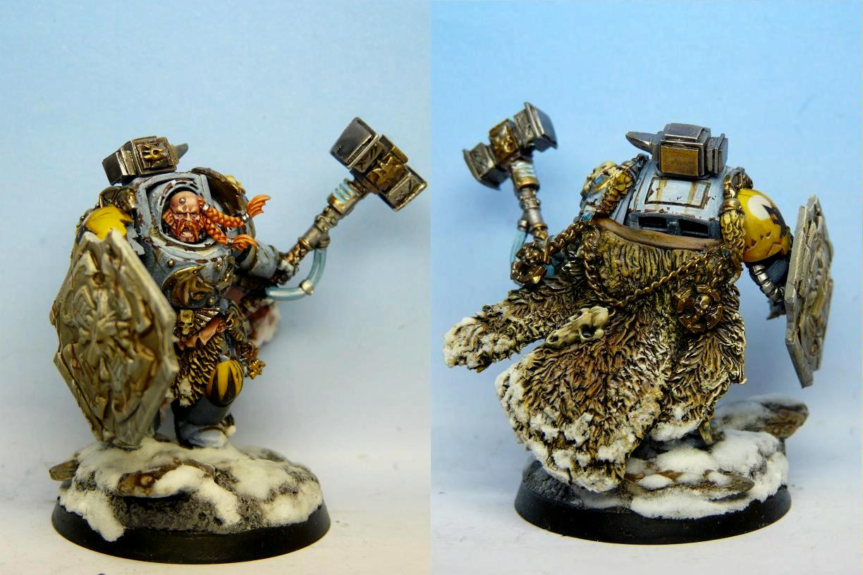 Adeptus Astartes, Space Marines, Space Wolves, Storm Shield, Terminator Armor, Thunder Hammer
