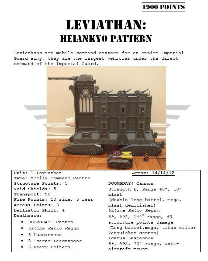 Bastion, Imperial Guard, Leviathan, Shrine Of The Aquilla