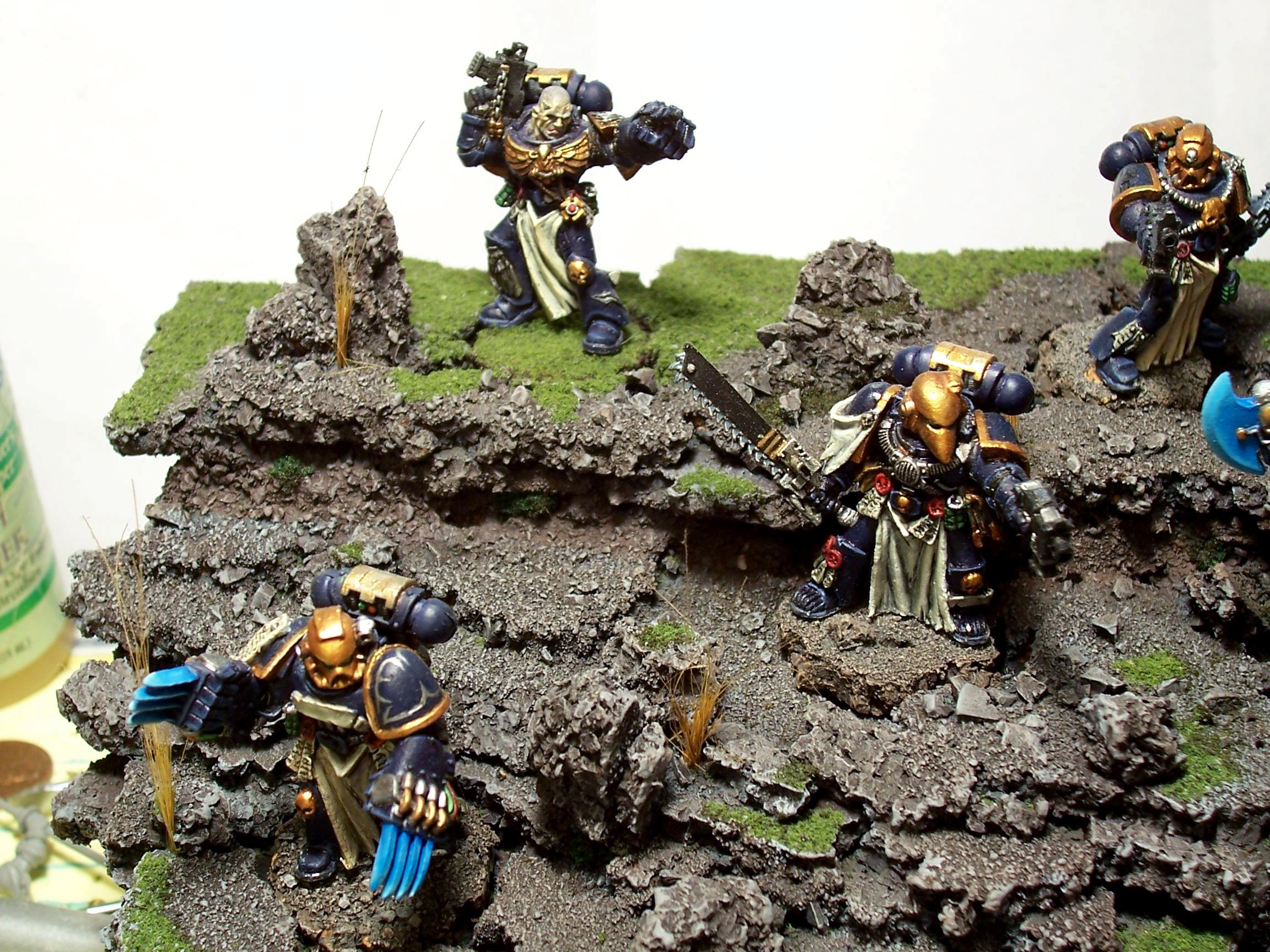 Command Squad, Space Marines, Terrain, Warhammer 40,000