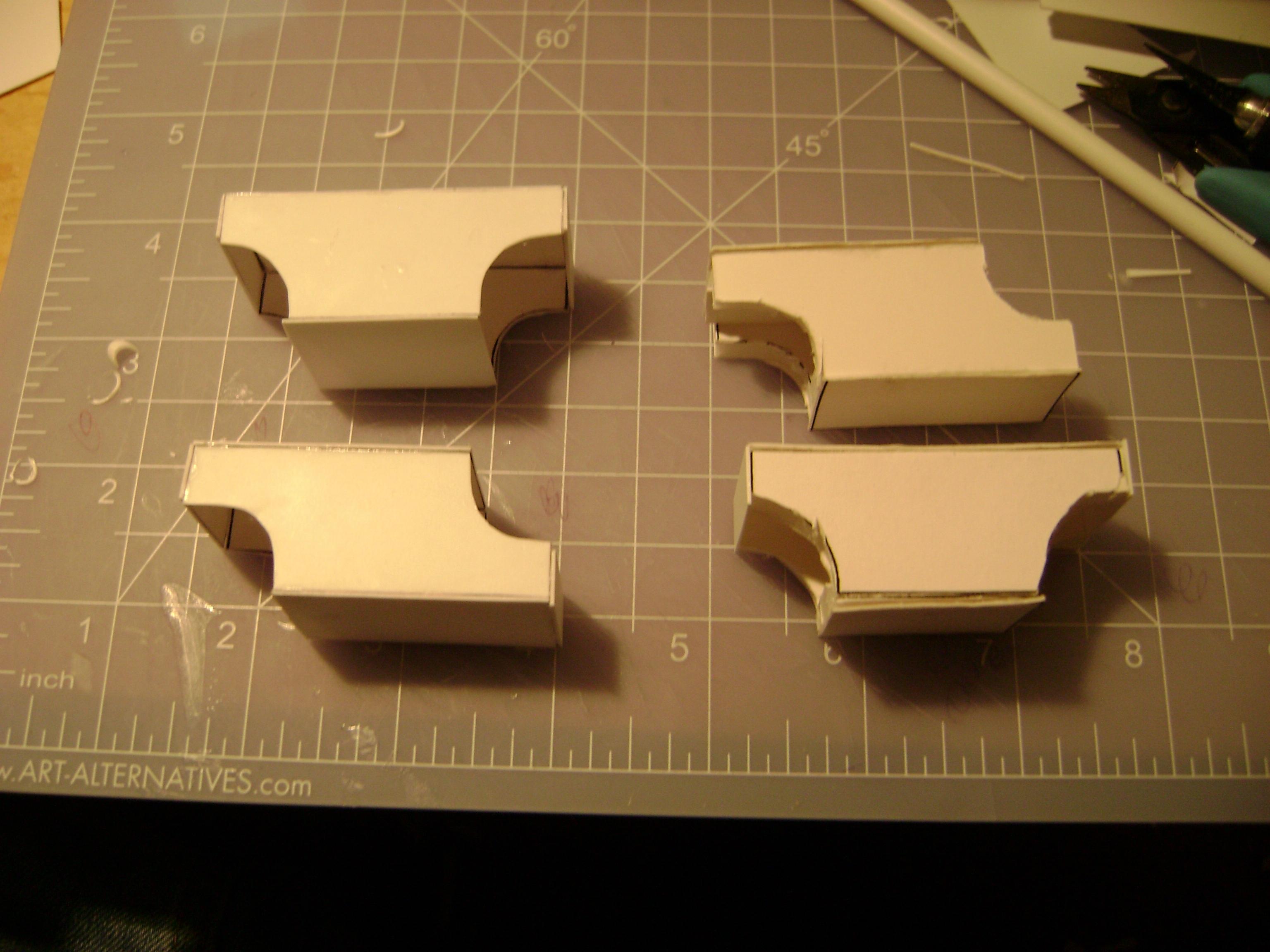 left side  final product,  right side machup pieces
