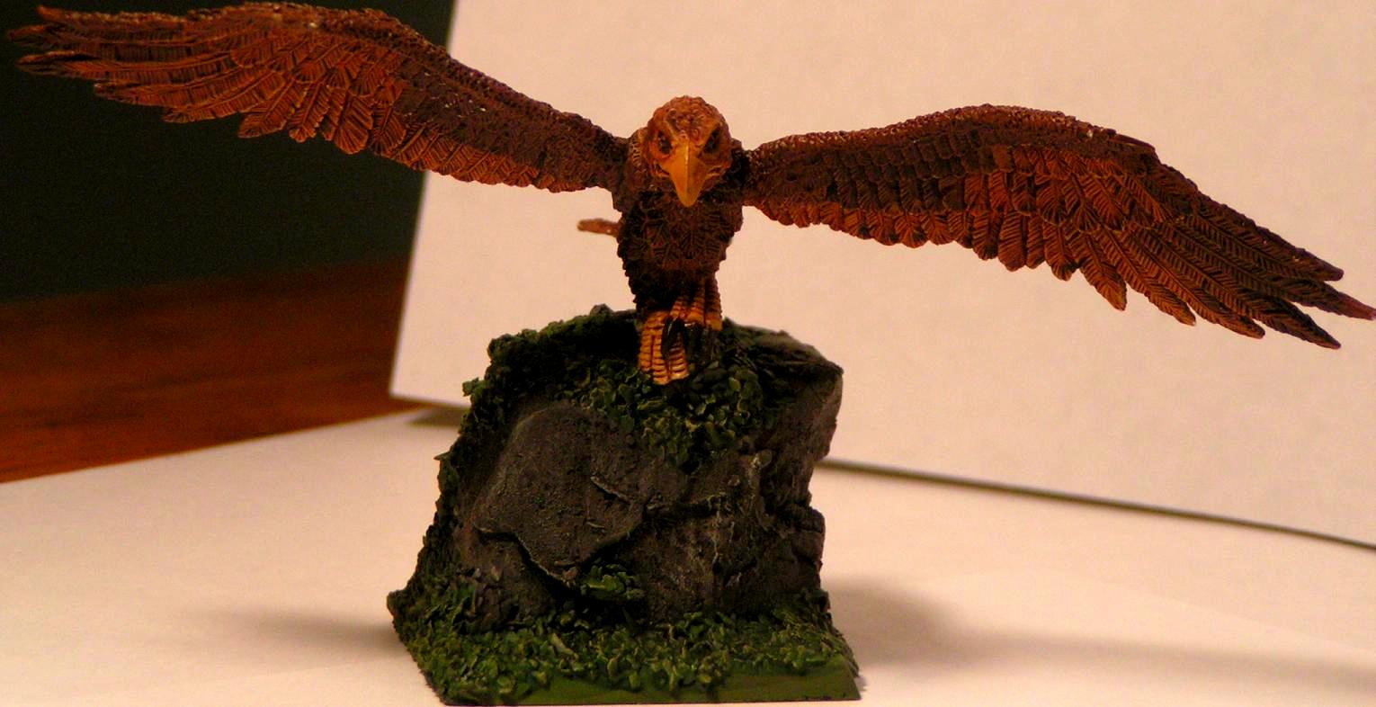 Great Eagle on perch