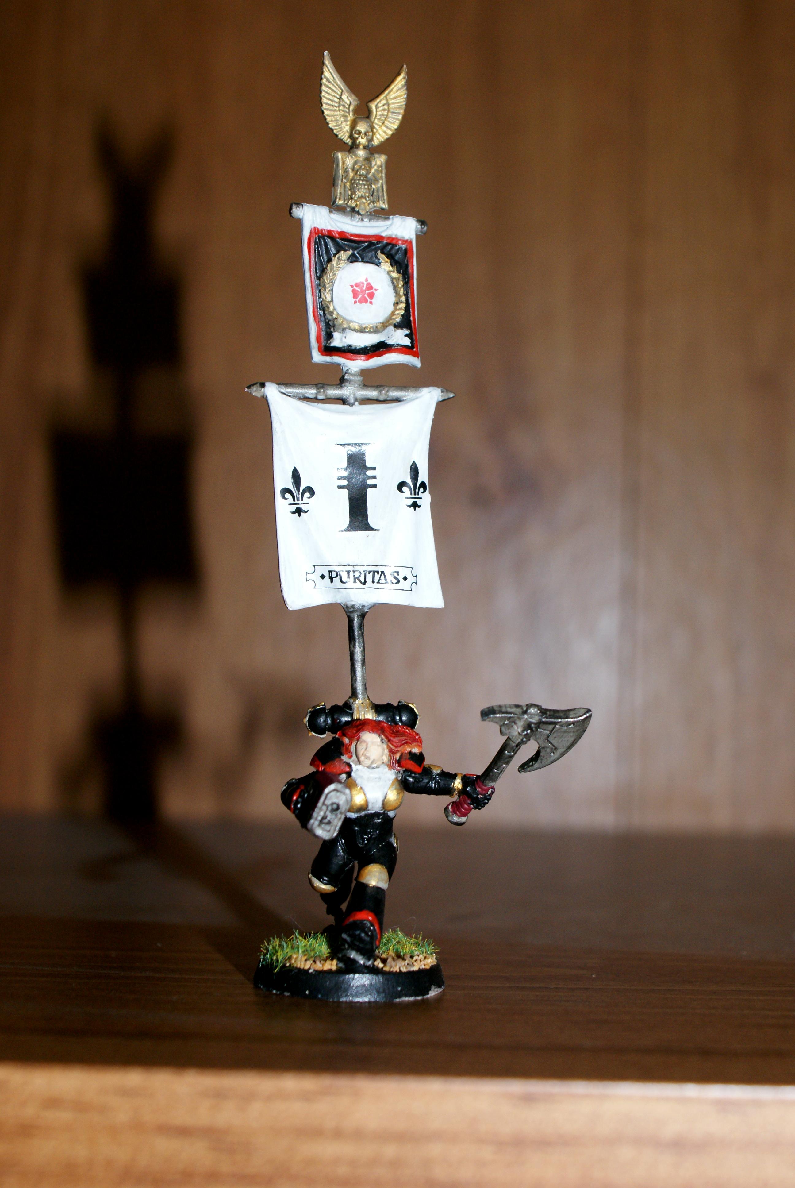 Conversion, Hasslefree Minis, Libby In Powersuit, Standard Bearer, Warhammer 40,000, Witchhunters