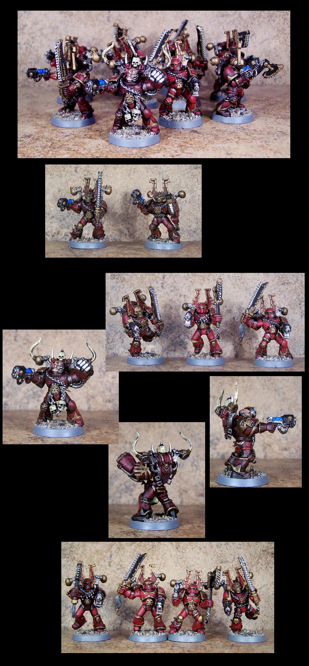 Berserkers, Chaos, Chaos Space Marines, Pro Painted, Warhammer 40,000