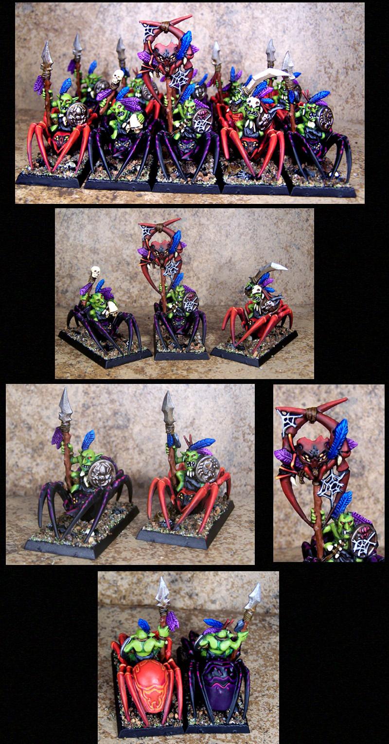 Giant Spiders, Goblins, Gobos, Orcs, Orcs And Goblins, Orks, Pro Painted, Rpg, Warhammer Fantasy