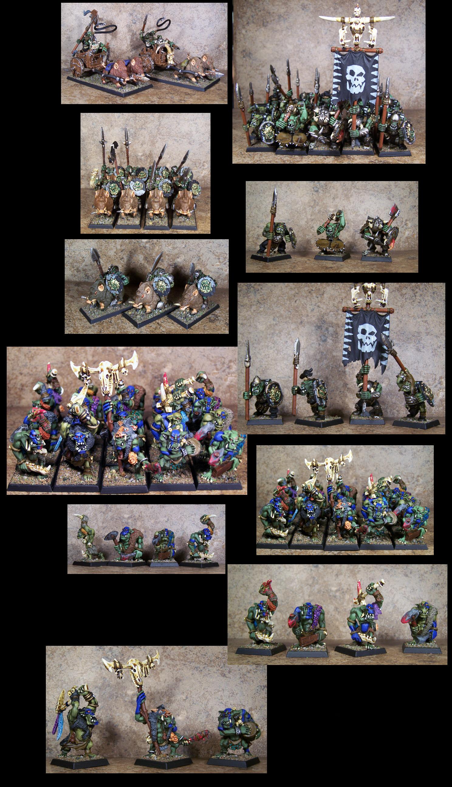 Goblins, Gobos, Orcs, Orcs And Goblins, Orks, Pro Painted, Rpg, Warhammer Fantasy