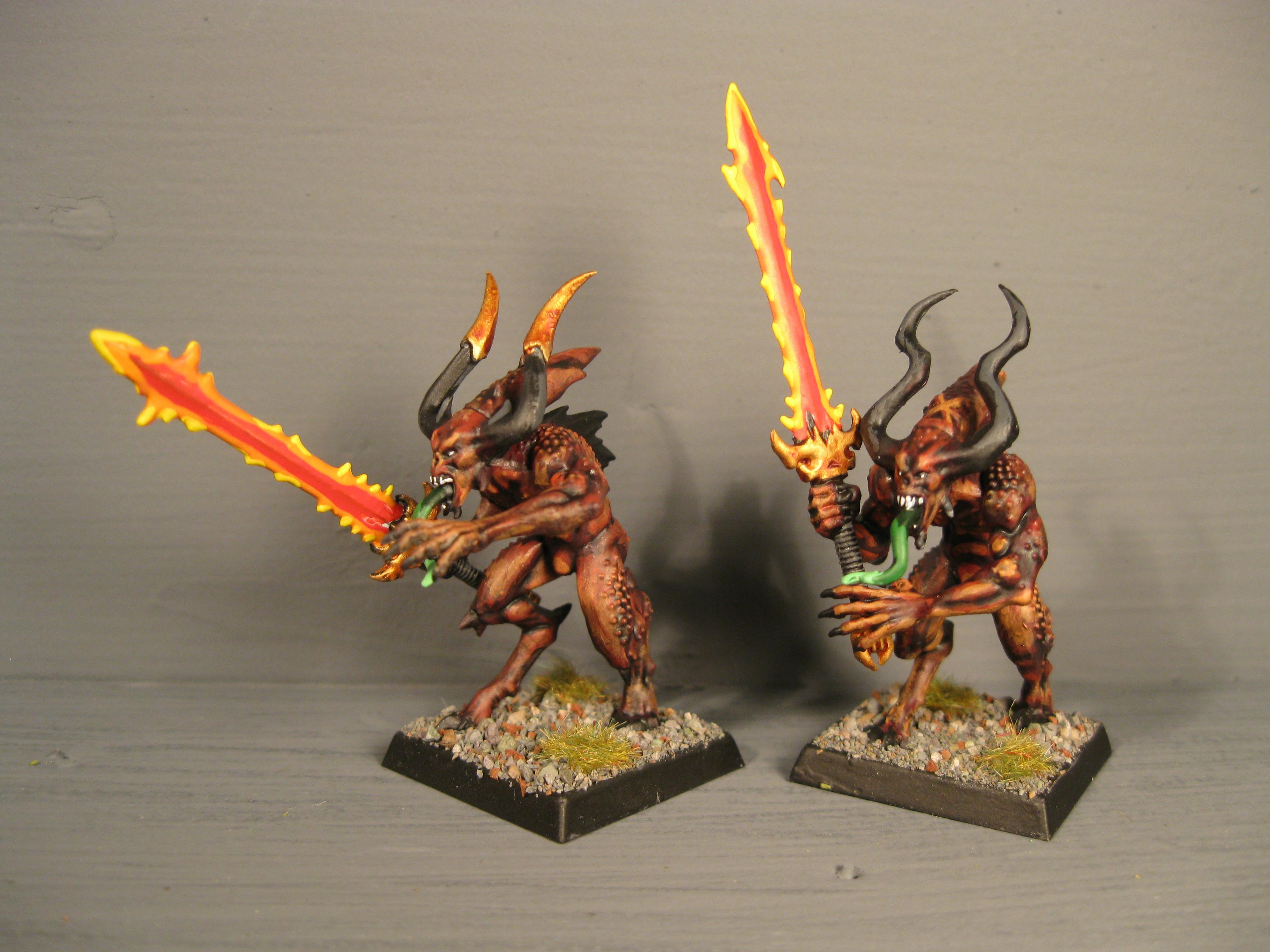 Bloodletters, Chaos, Chaos Wariors, Daemons, Khorne, Pro Painted, Rpg, Warhammer Fantasy