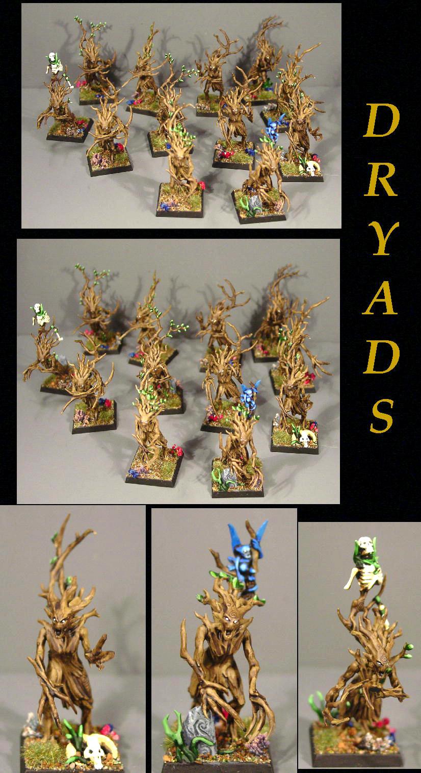 Dryads, Pro Painted, Rpg, Warhammer Fantasy, Wfb, Wood Elves