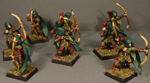 Archers, Pro Painted, Rpg, Warhammer Fantasy, Wood Elves