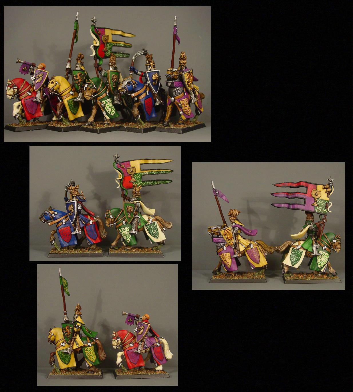 Bretonnians, Knights Of The Realm, Pro Painted, Rpg, Warhammer Fantasy