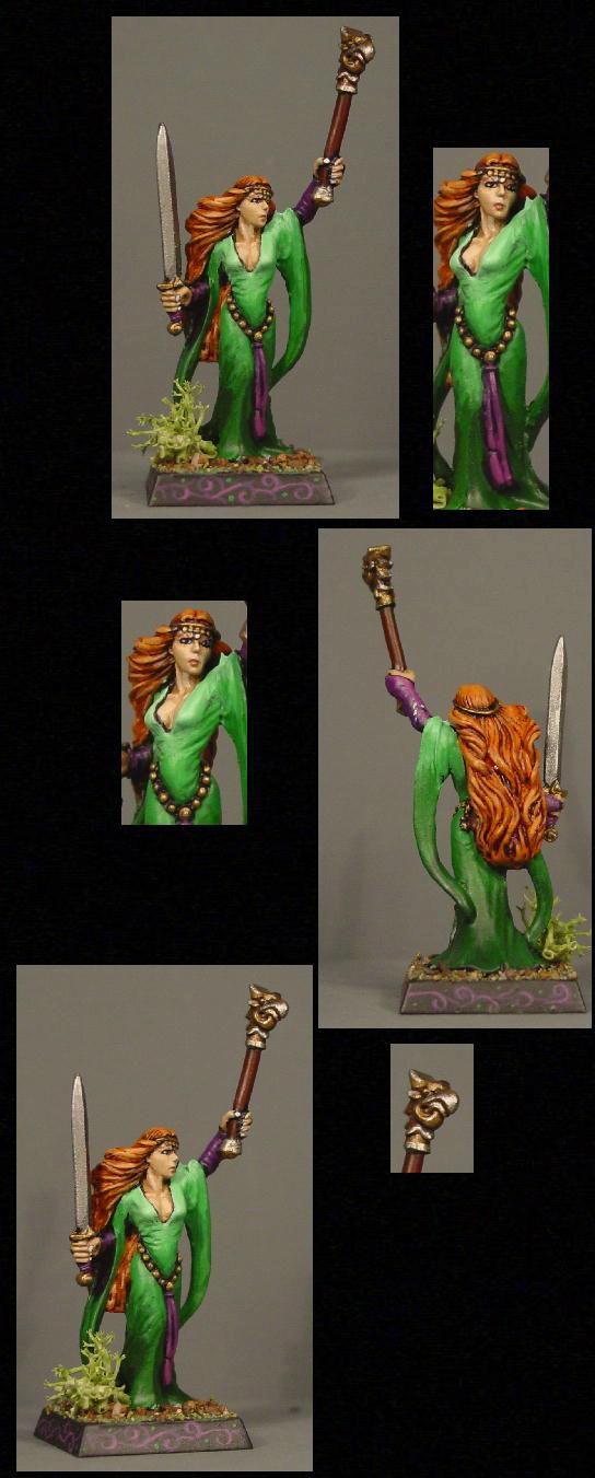 Bretonnians, Enchantress, Female, Pro Painted, Rpg, Sorceress, Warhammer Fantasy