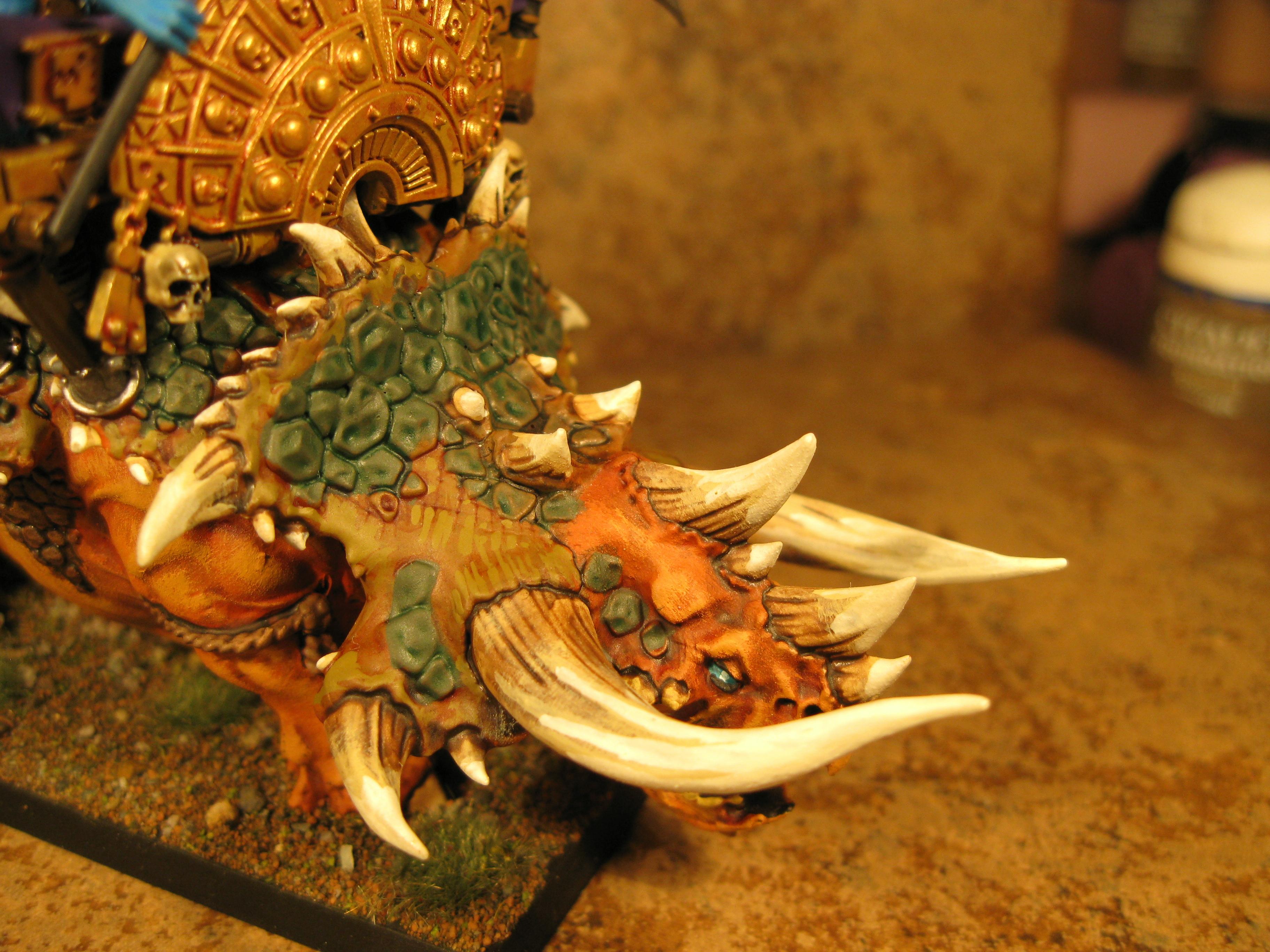 Lizardmen, Lizzard Men, Lizzardmen, Pro Painted, Rpg, Stegadon, Warhammer Fantasy, Wfb