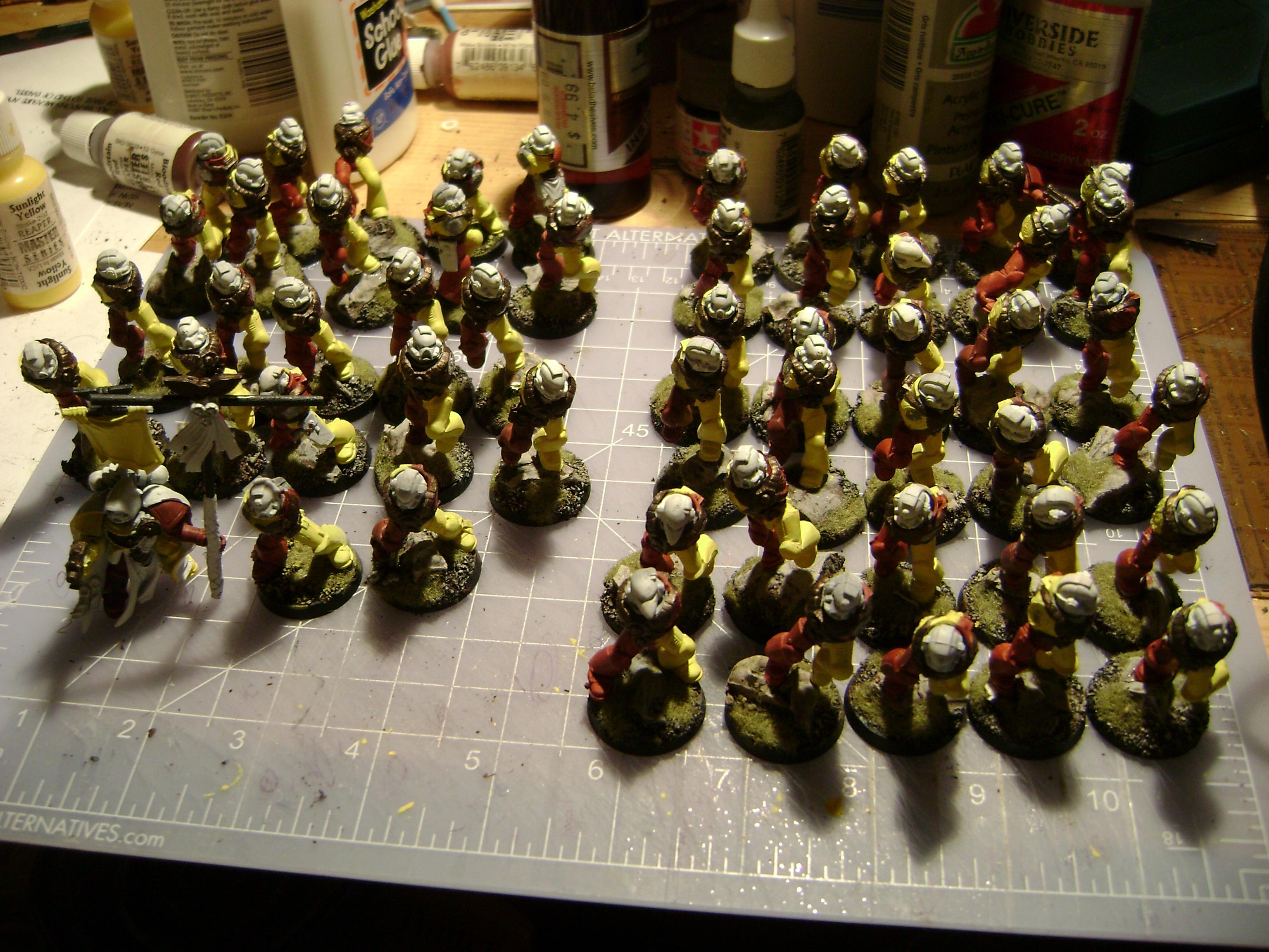 yellow and  red w/ arms  removed for  painting