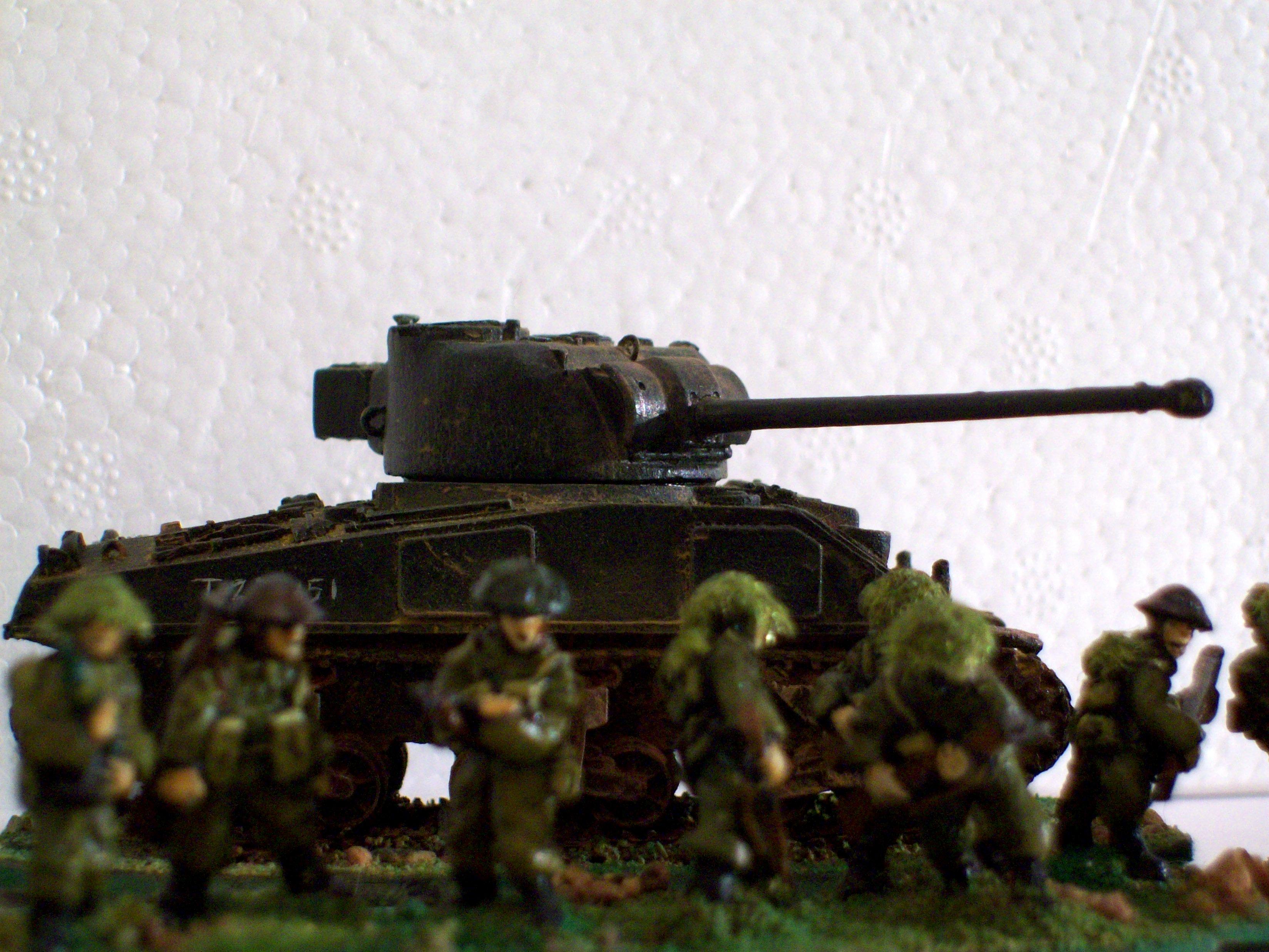 15mm Wwii British Platoon And Sherman Firefly, Based For A Game Called Crossfire