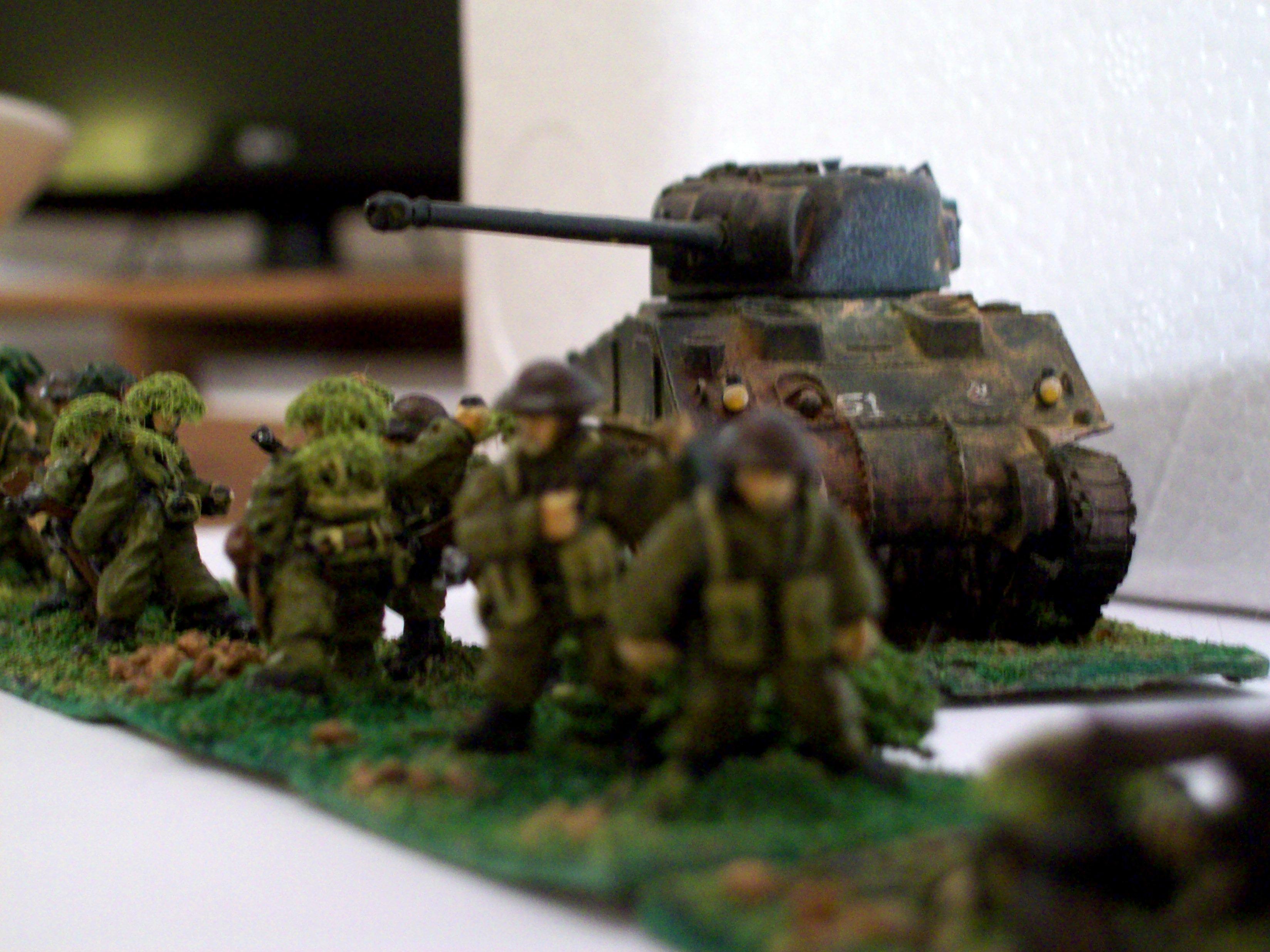 15mm Wwii British Platoon And Sherman Firefly, Based For A Game Called Crossfire