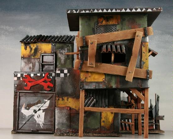 Garage, Mechanic, Mekboy, Orcs, Orks, Scratch Build, Space Ork, Terrain