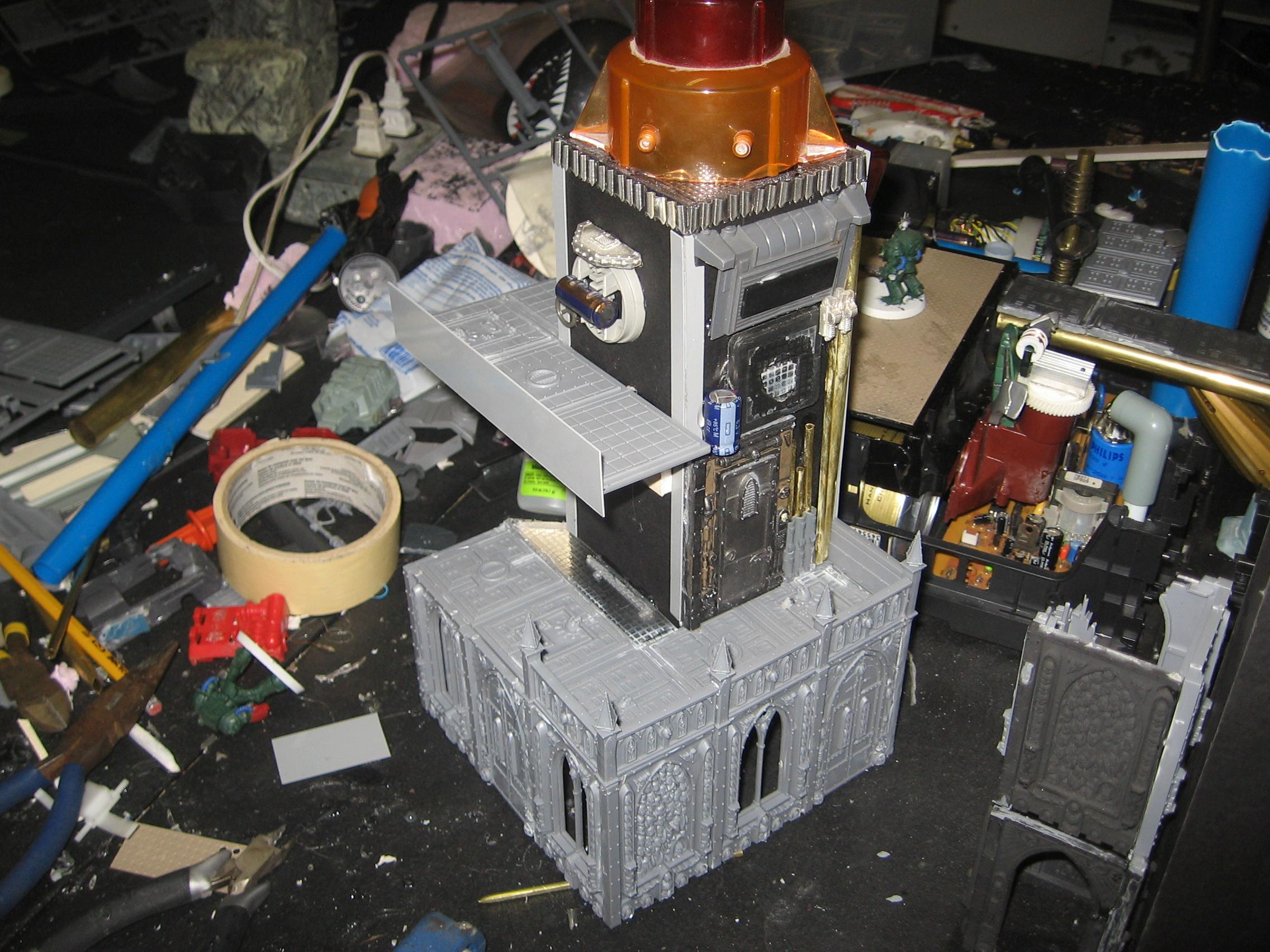 City, Terrain, stips of 1/4 plastic on the edges pimps it