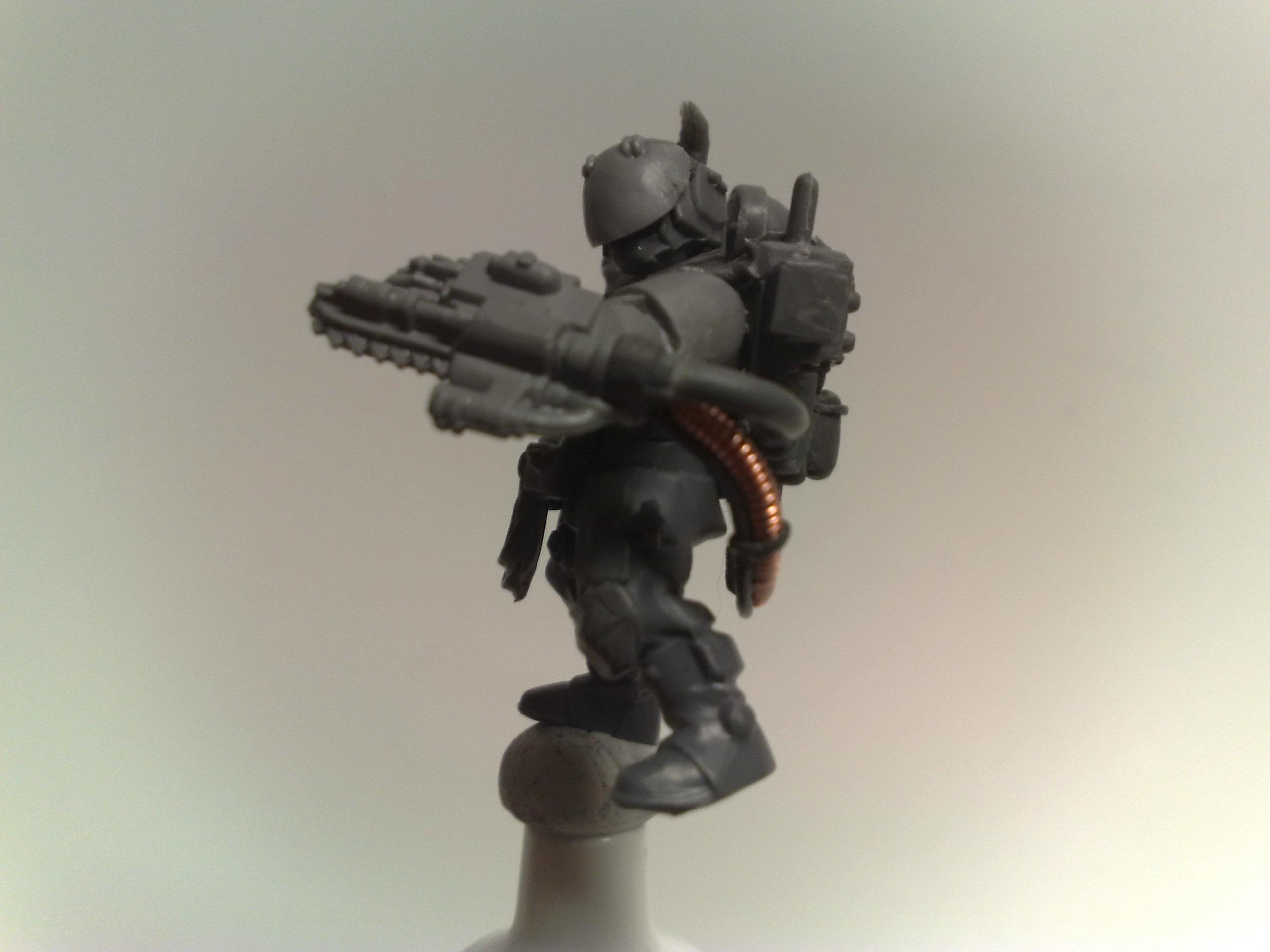 The chainfist, I used a space marine narthecium, sligthly modded