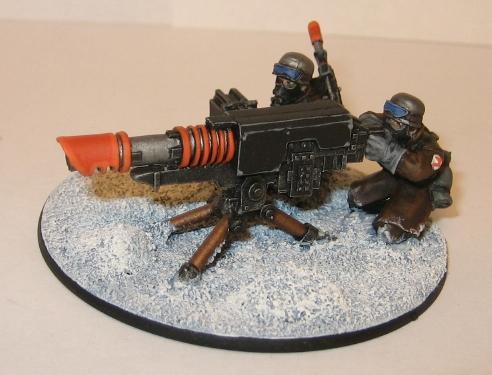 Heavy Weapons Team, Imperial Guard, Lascannon, Snow, Steel Legion, Valhallans, Warhammer 40,000