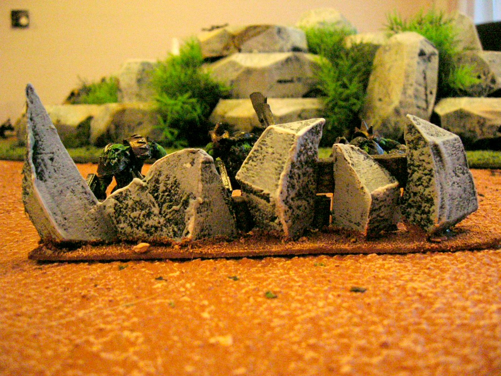 Terrain, ork barricade (with orks for scale)