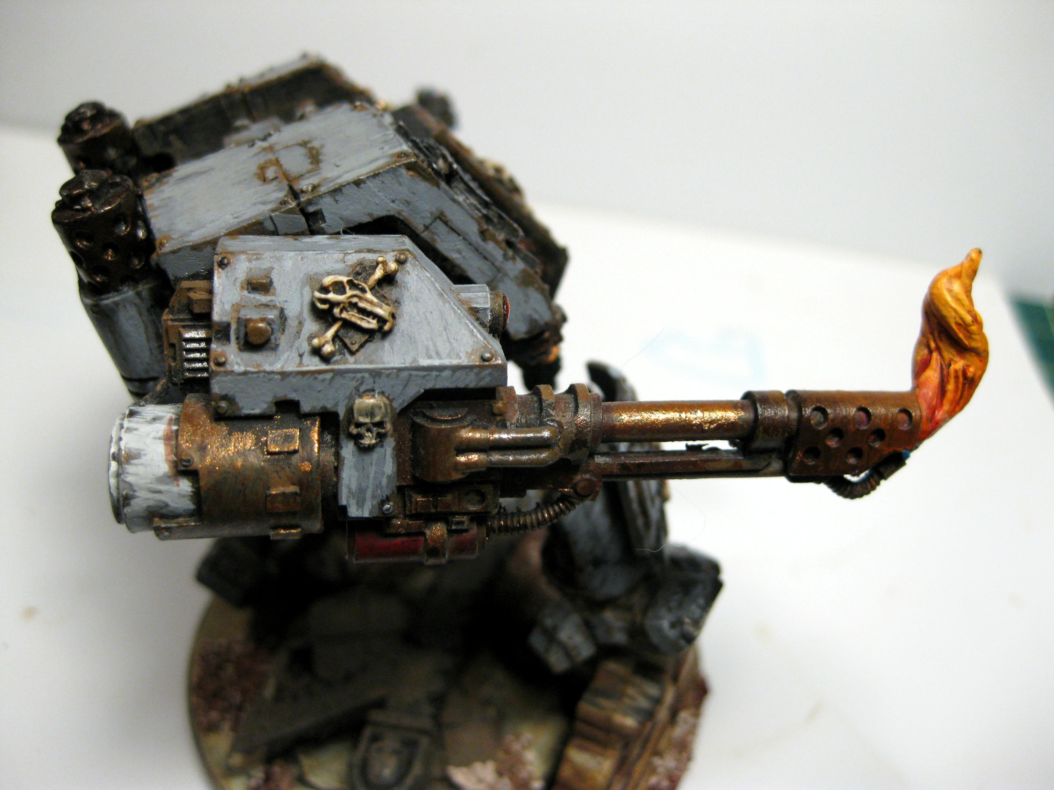 Dreadnought, Flamer, Flames, Space Marines, Space Wolves, Warhammer 40,000