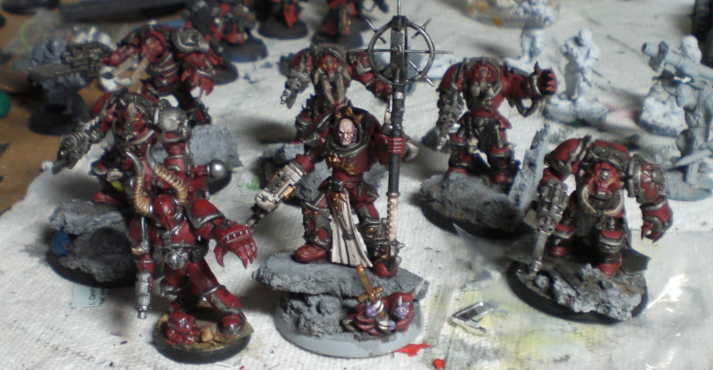 Chaos Space Marines, Terminator Armor, Warhammer 40,000, Word Bearers, Work In Progress