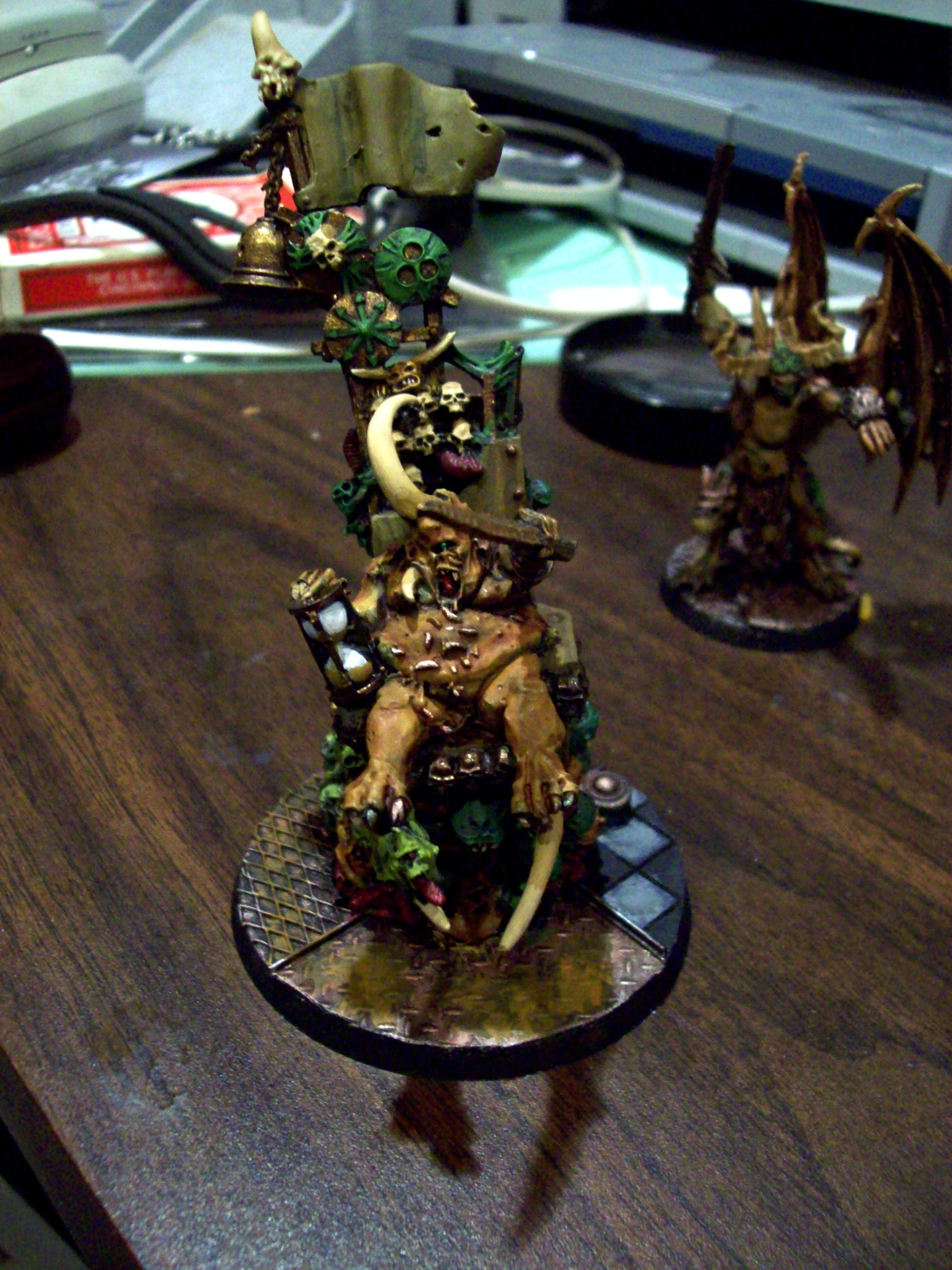 Chaos Daemons, Cheese, Custom Base, Epidemius, Nurgle, Special Character, Warhammer 40,000