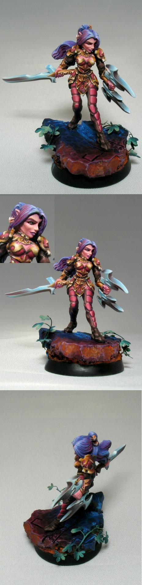 Aundine, Dark Elves, Elves, Female, Reaper