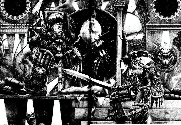 Artwork, Chaos, Copyright Games Workshop, Emperor, Horus, Horus Heresy, Rogue Trader
