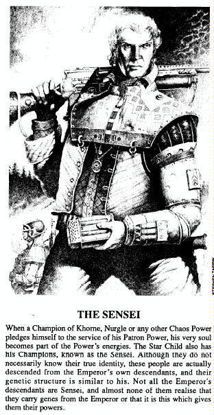 Artwork, Chaos, Copyright Games Workshop, Rogue Trader, Sensei, Star Child