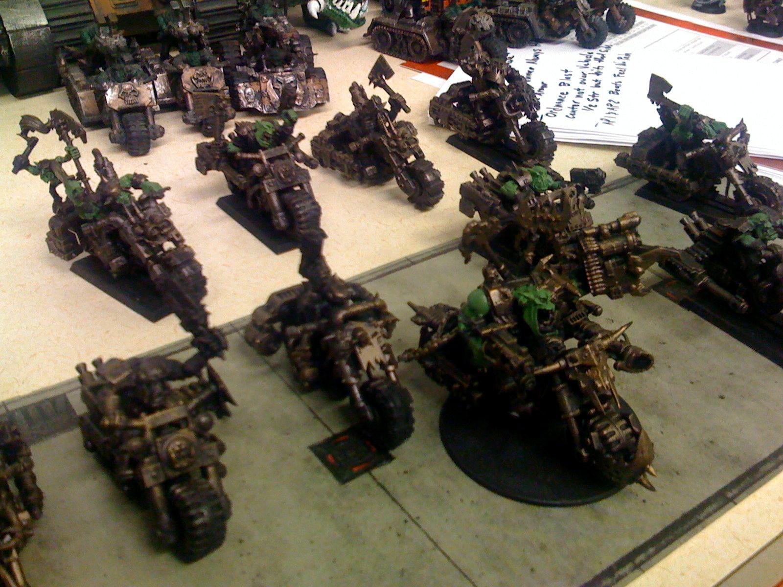 Orks, Waaagh Bikes, Warhammer 40,000, Work In Progress