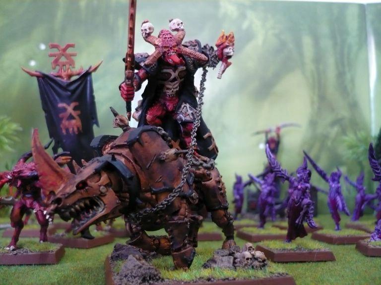 Conversion, Daemons, Herald, Juggernaught, Khorne, Slaanesh, Warhammer 40,000