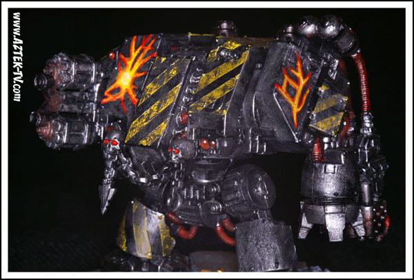 Chaos Space Marines, Dreadnought, Iron Warriors, Weathered