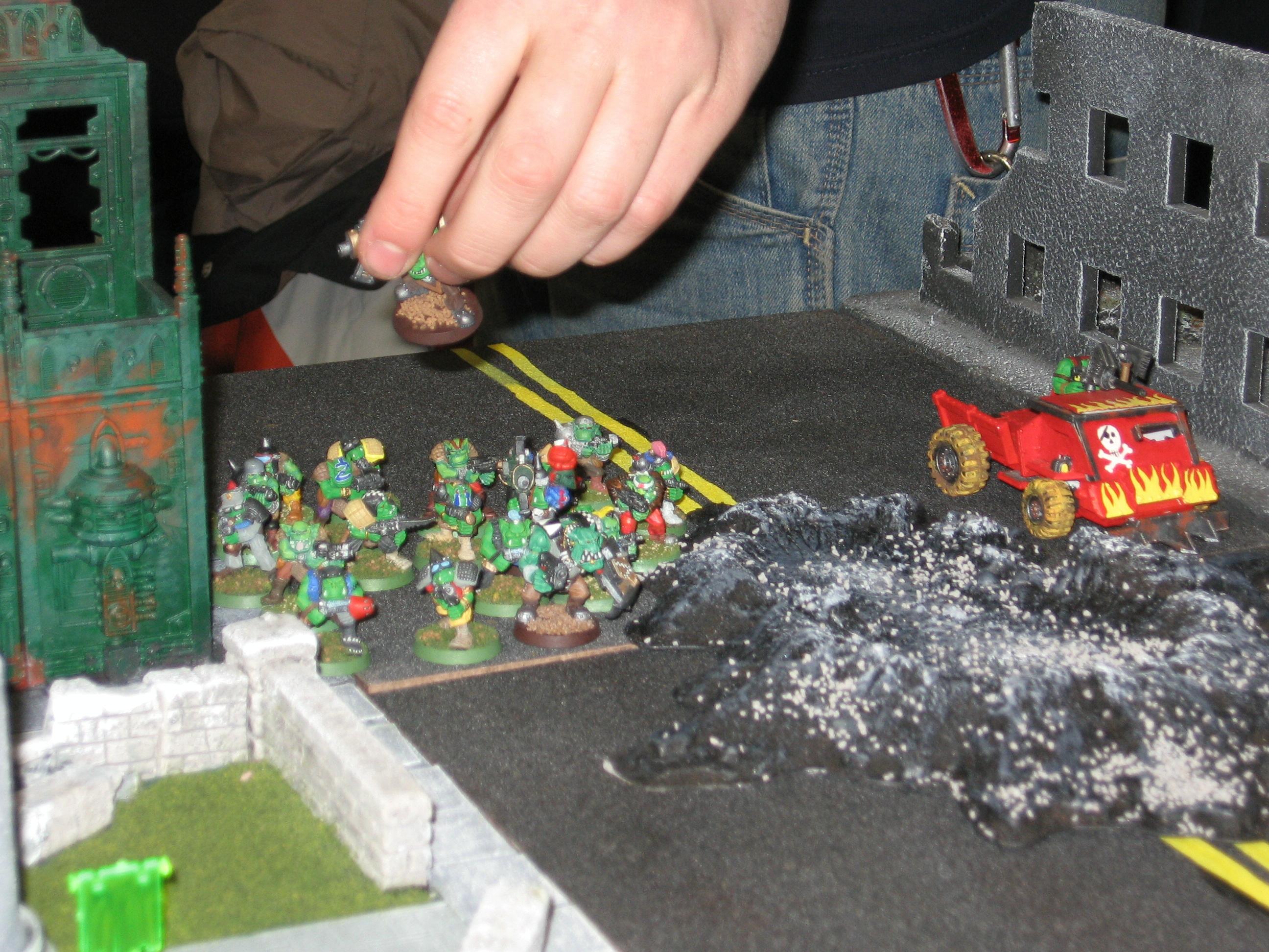Orks run down street to take Park