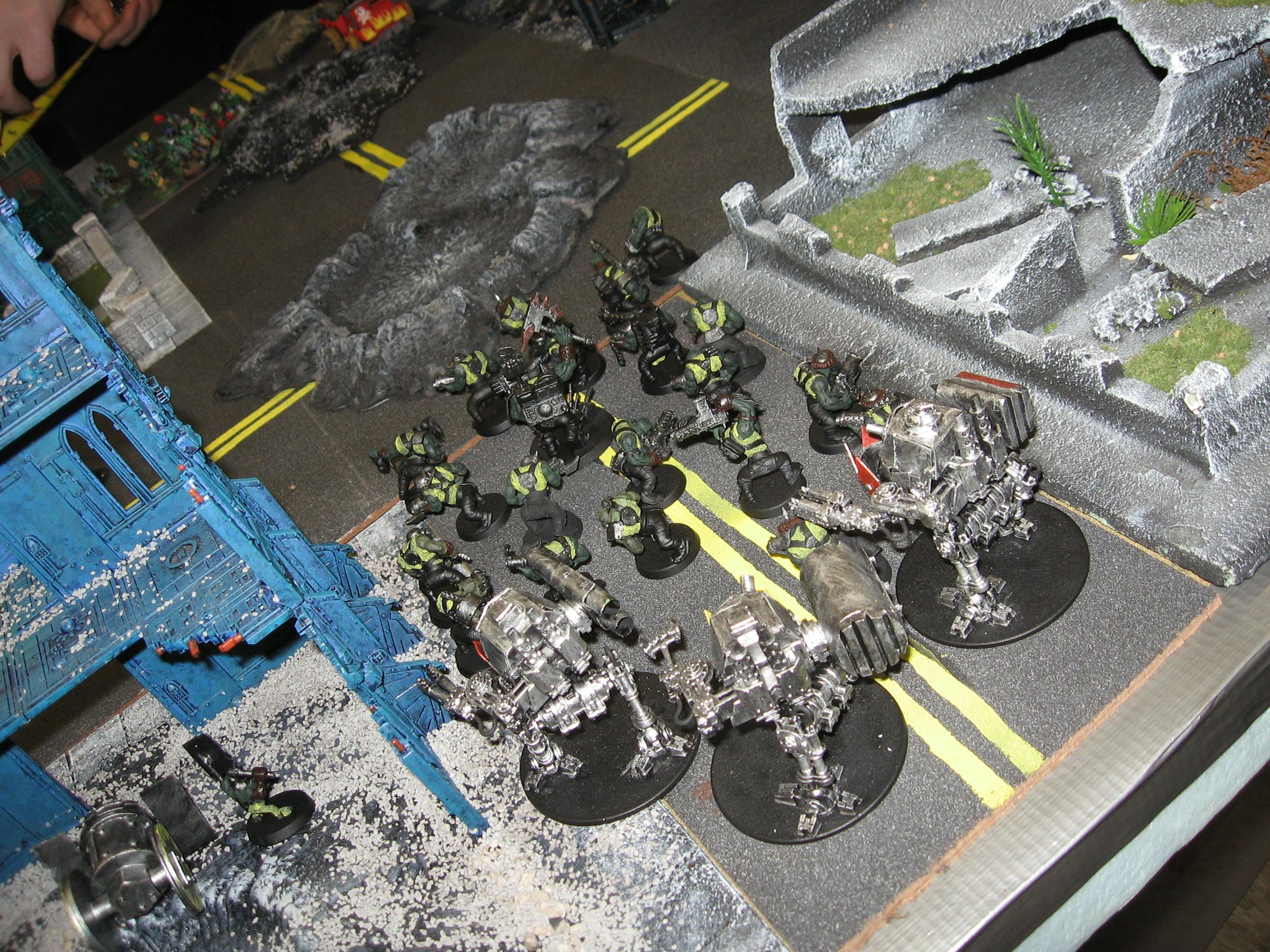 Evil Orks move in from off table