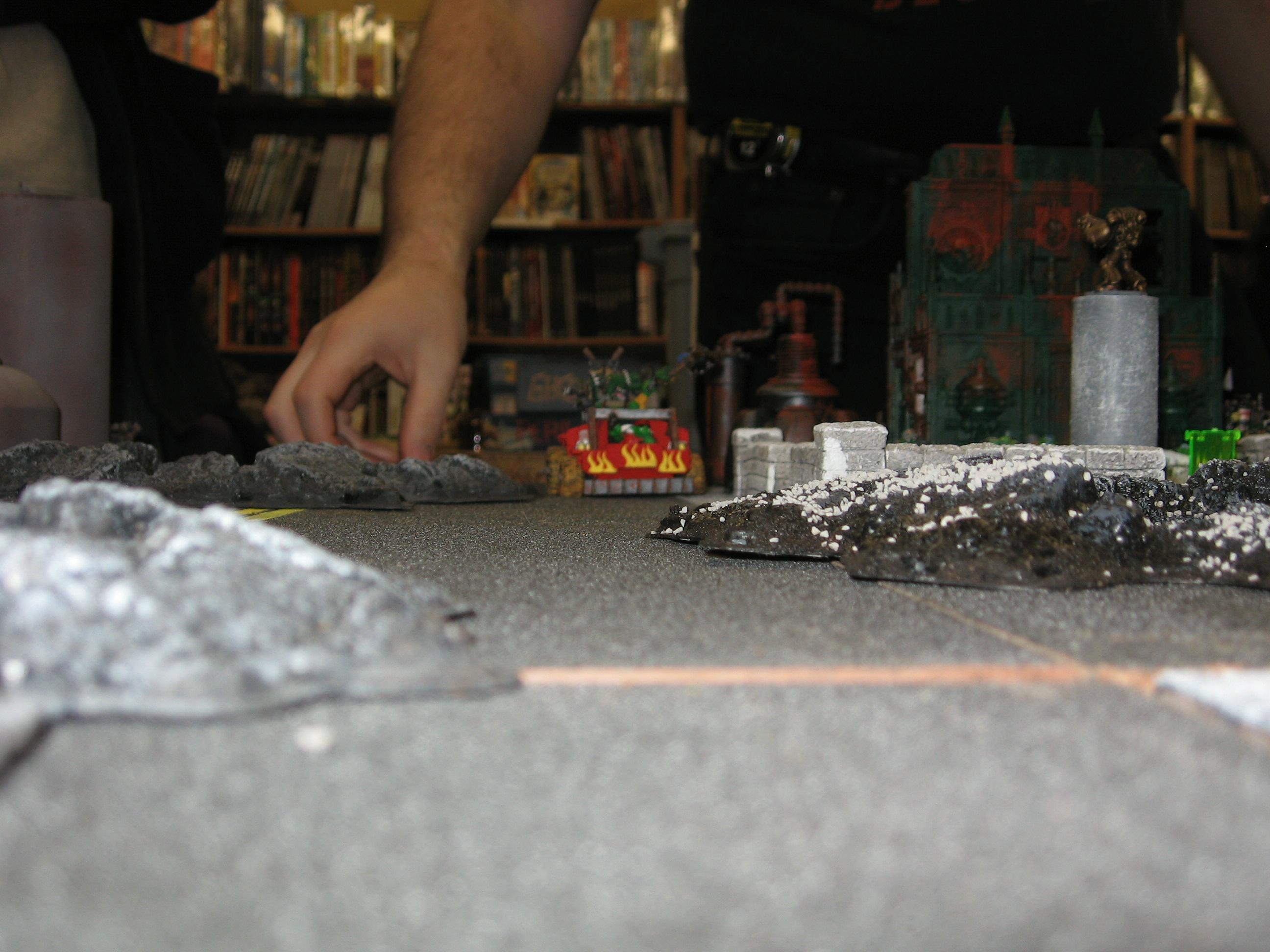 Model's Eye View of Trukk Driving Down Street