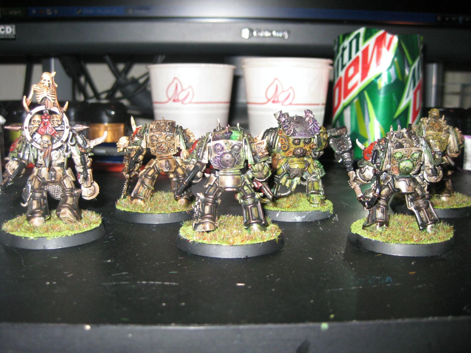 Chaos Space Marines, Death Guard, Nurgle, Terminator Armor, Warhammer 40,000
