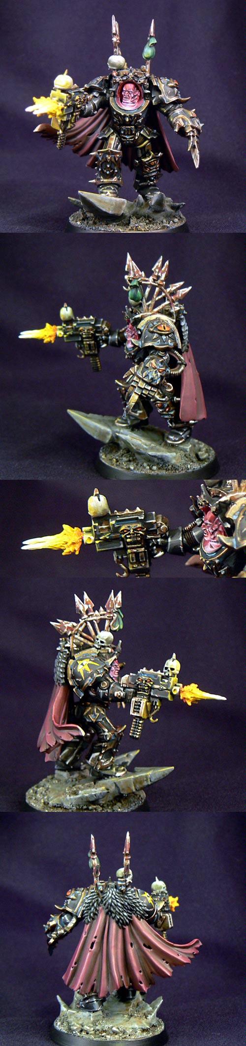 Black Legion, Chaos Lord, Chaos Space Marines, Object Source Lighting, Terminator Armor