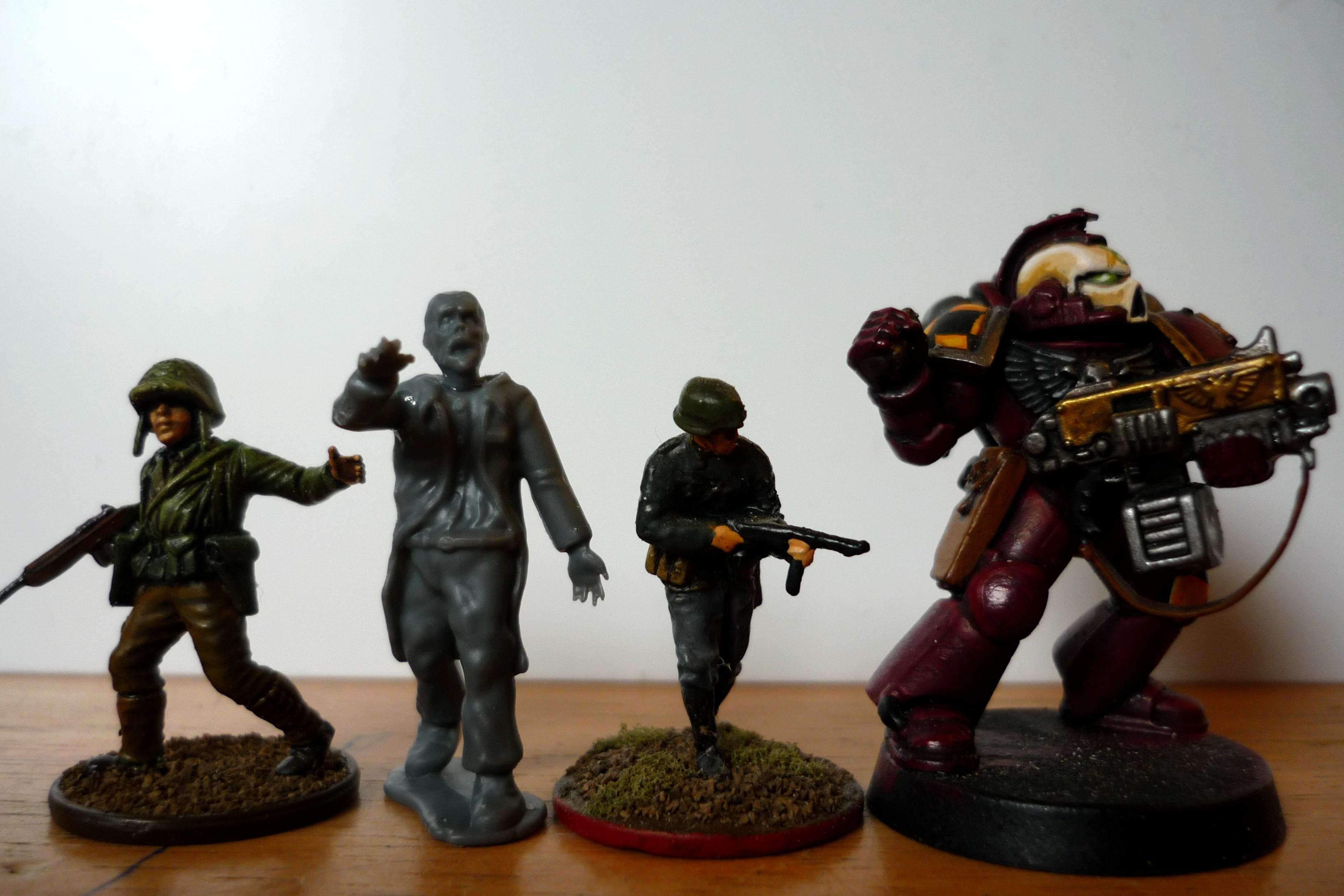 Scale, Space Marines, Wargames Factory, World War 2, Zombie