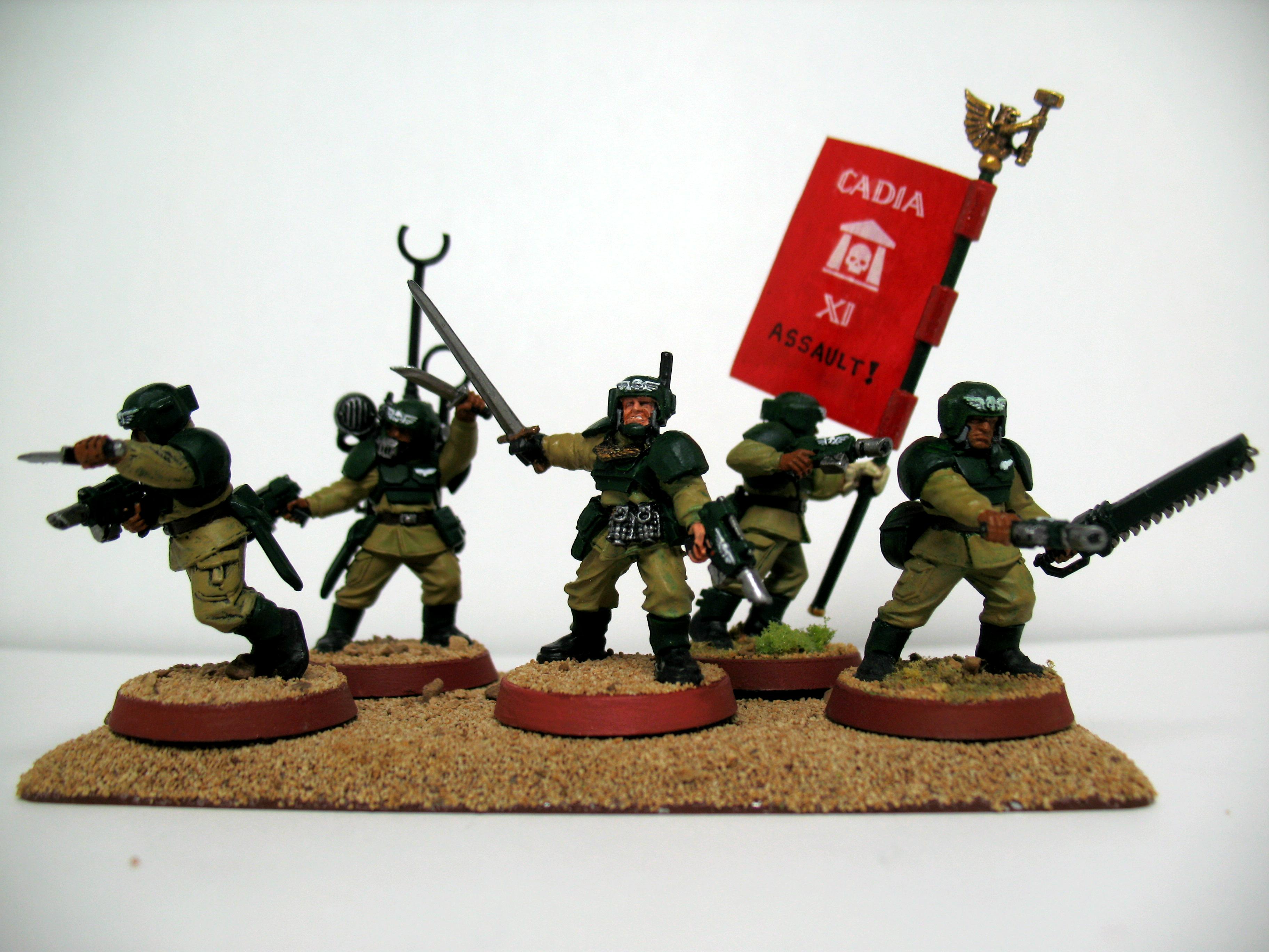 11th, Assault, Cadian Assault, Cadians, Close Combat Weapon, Command, Grunts, Guard, Hand Weapons, Headquarters, Imperial, Imperial Guard, Infantry, Master Vox, Standard