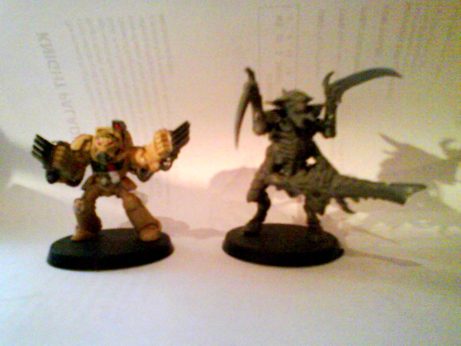 Space Marines, Terminator Armor, Tyranid Warriors, Tyranids, Warhammer 40,000