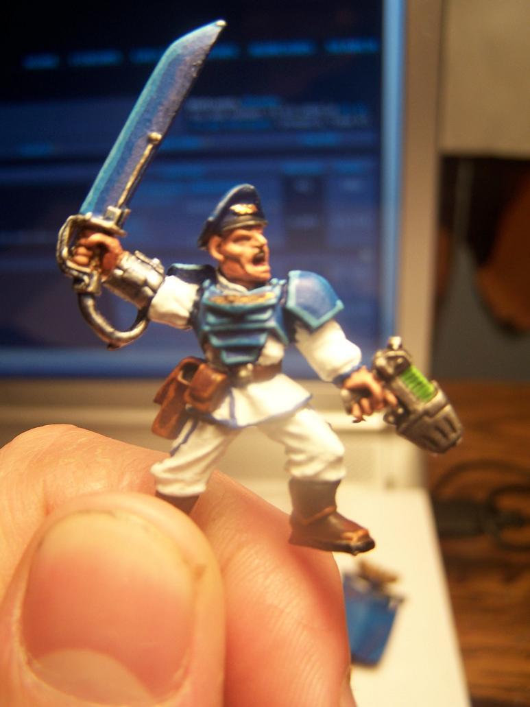 Imperial Guard, Officer, Power Sword, Warhammer 40,000