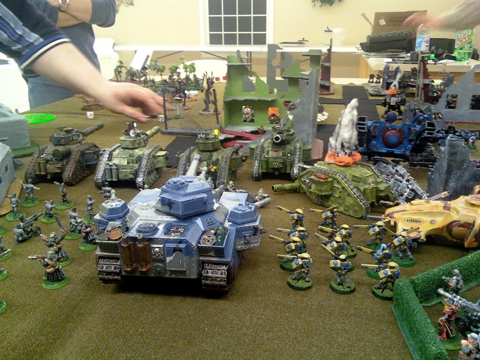 Apocalypse, Battle Report, Black Templars, Eldar, Imperial Guard, Tau, Warhammer 40,000