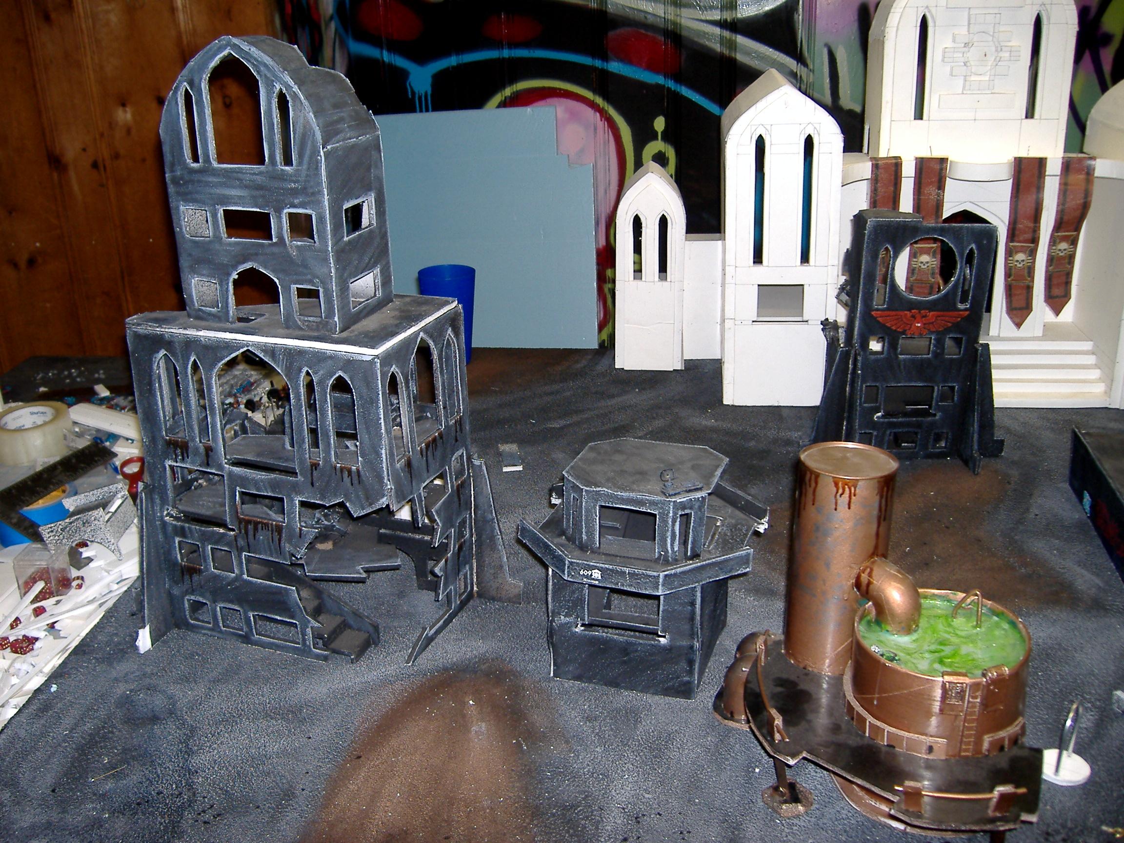 Buildings, Cities Of Death, City, Terrain, Work In Progress