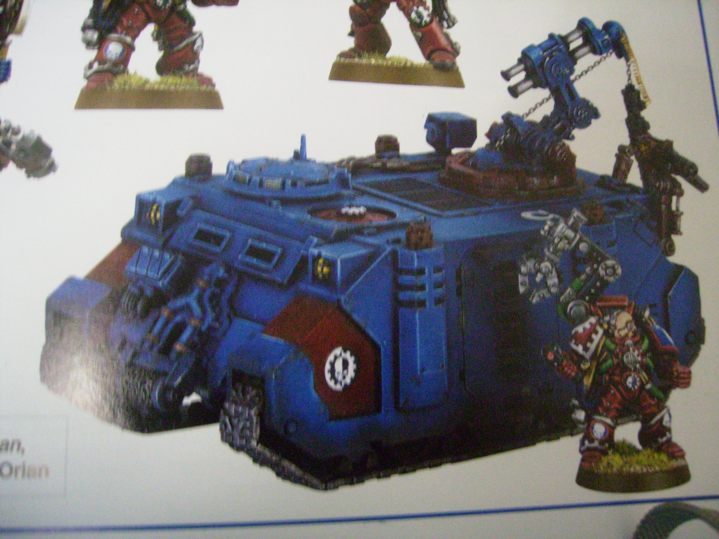 Rhino, Ultramarines, Yes I know it's Smurfs but use your imagination