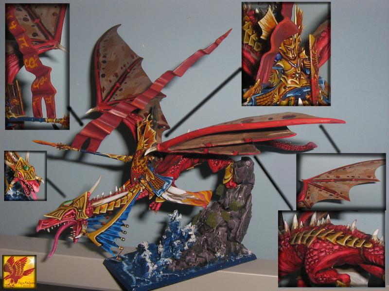 Dragon, Hero, High Elves, Monster, Warhammer Fantasy