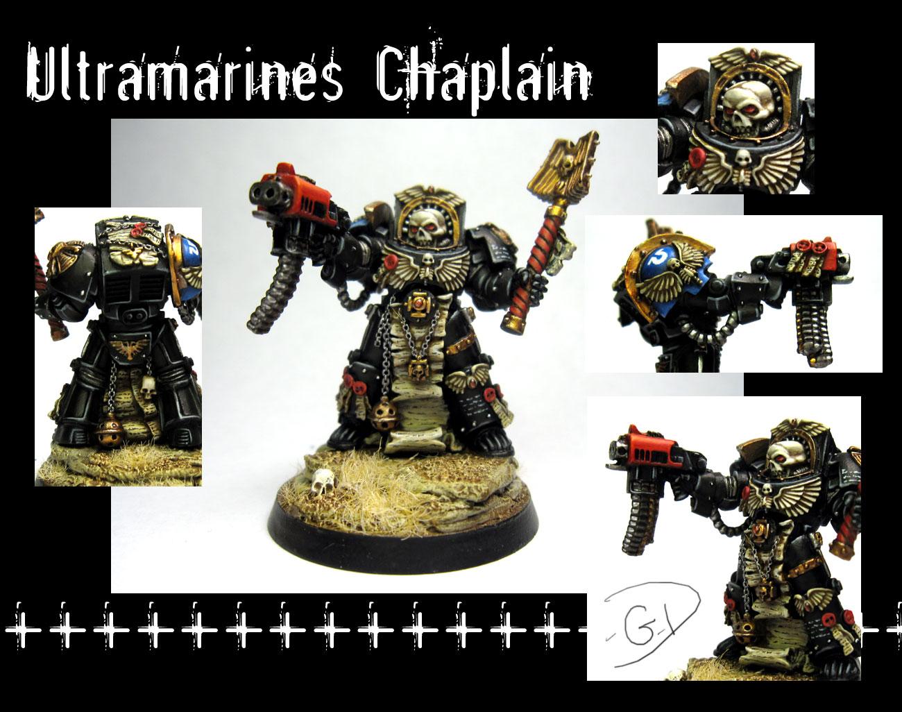 Chaplain, Space Marines, Terminator Armor, Ultramarines, Warhammer 40,000