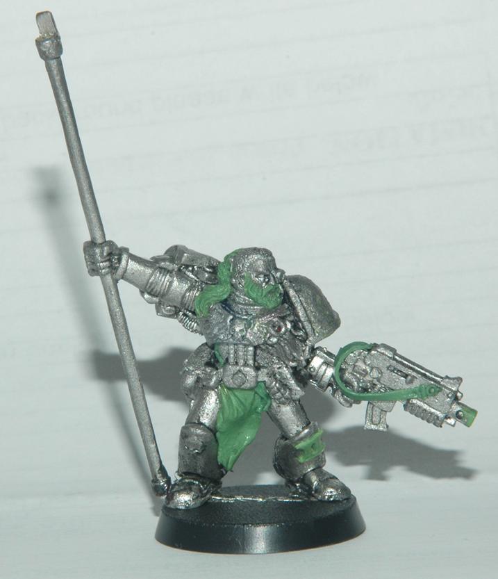 Bearer, Conversion, Green, Sculpting, Space, Space Marines, Standard, Stuff