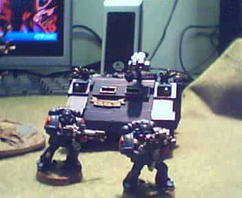 Crimson Fists Rhino +Marines